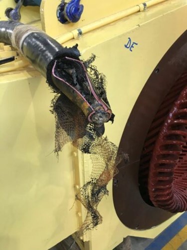 Failed 6.6kV Transition joint, XLPE to PILC